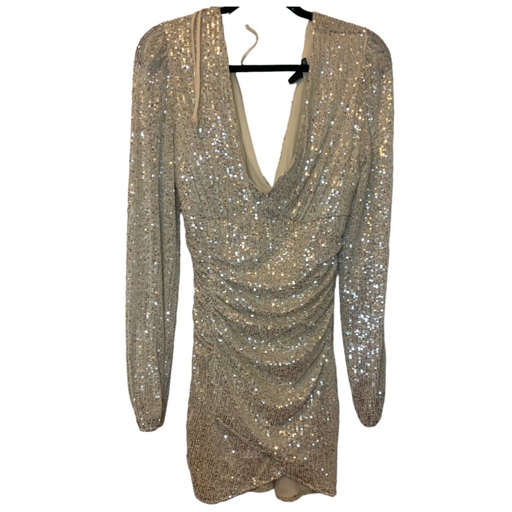 Worn once sequin long sleeve dress